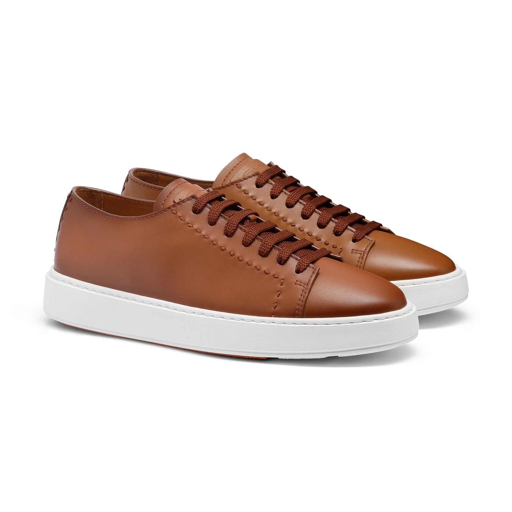 Men's light brown leather sneaker