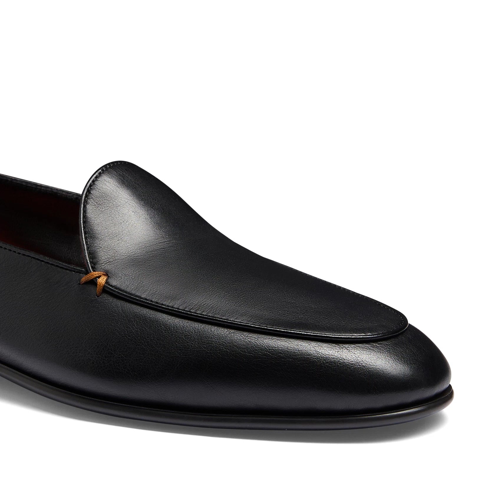 Men's black leather loafer