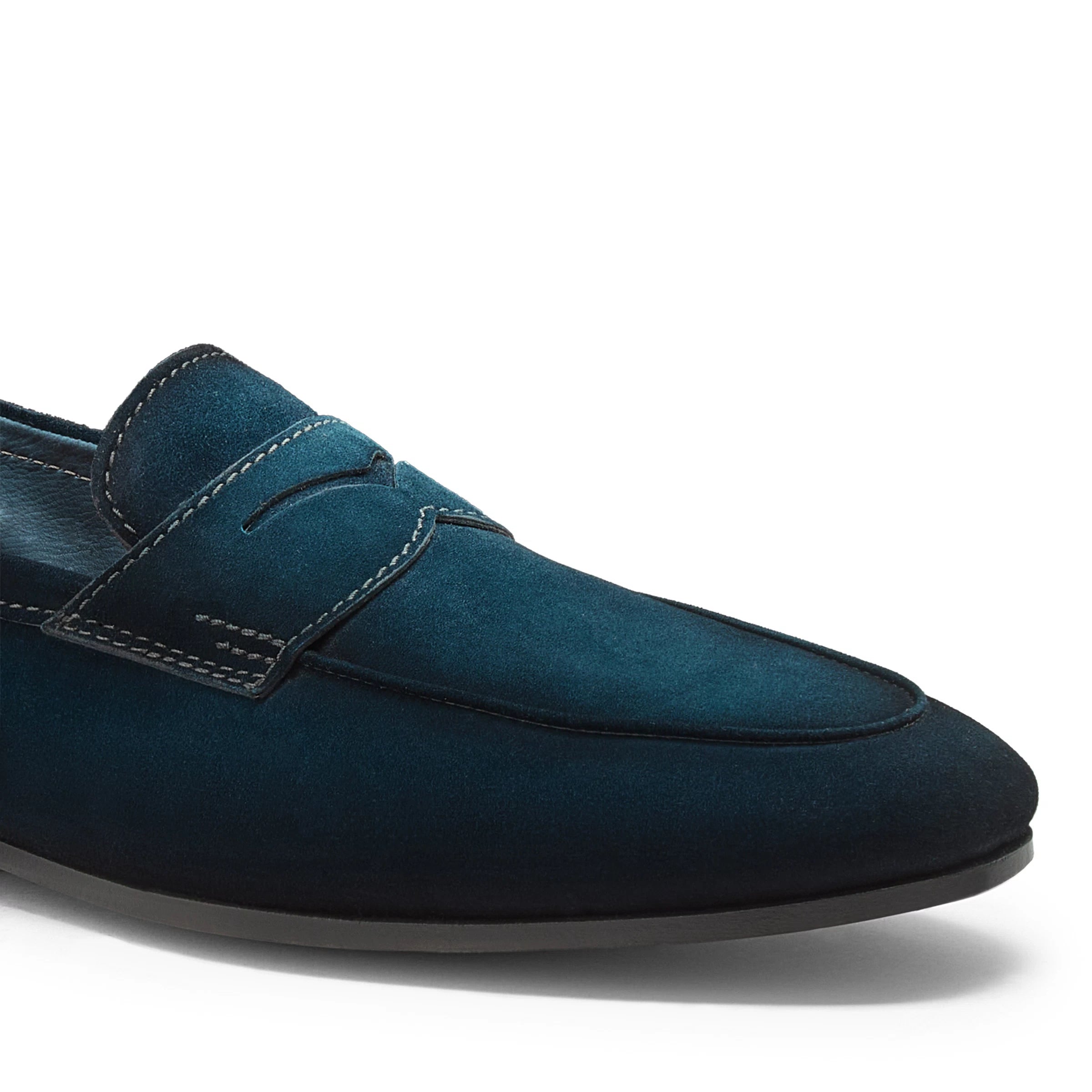 Men's green suede Carlo penny loafer