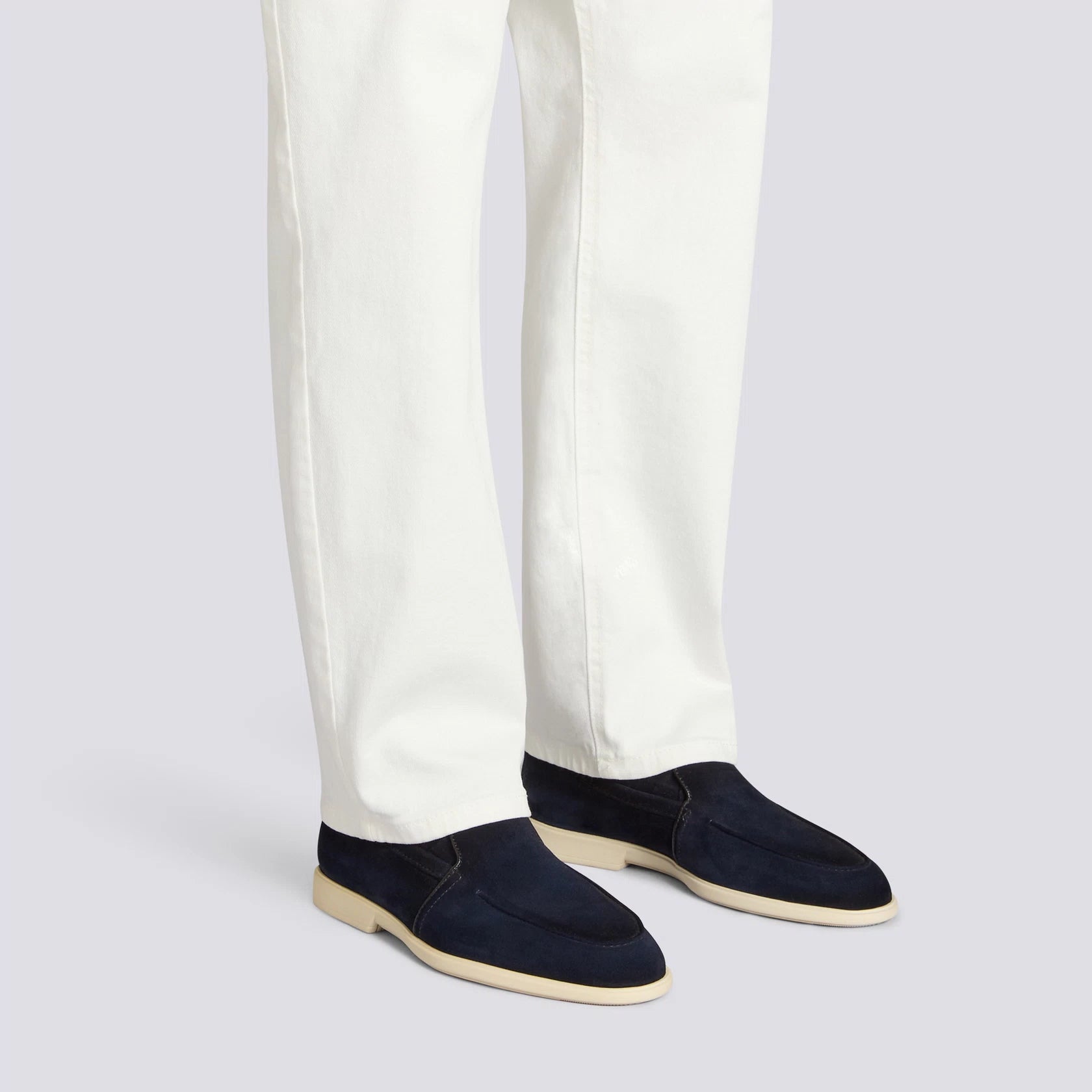 Men's blue suede loafer