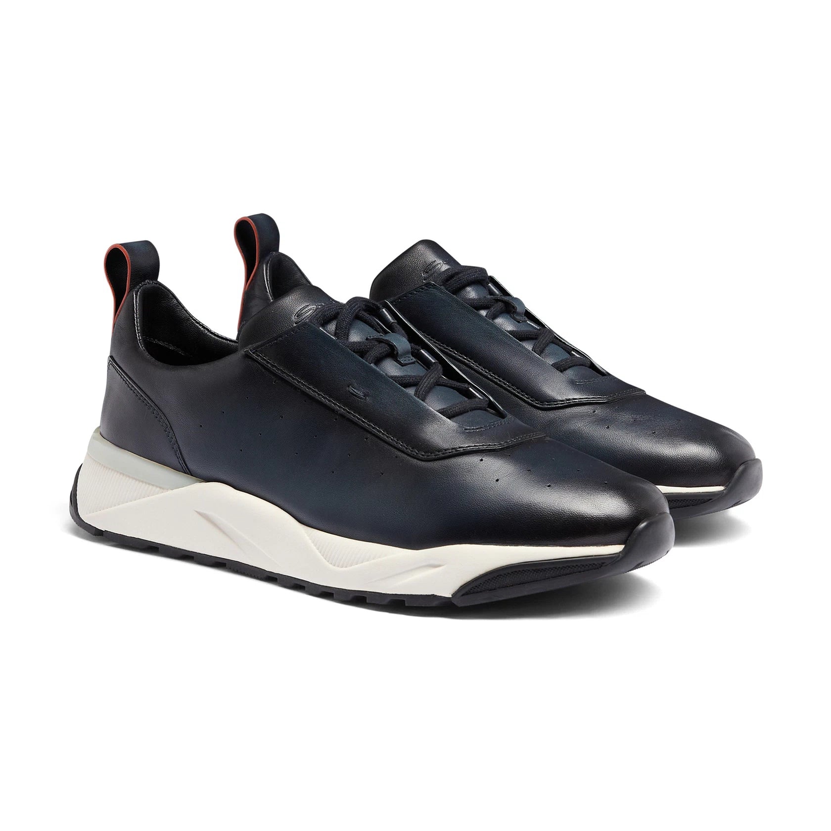 Men's blue leather sneaker