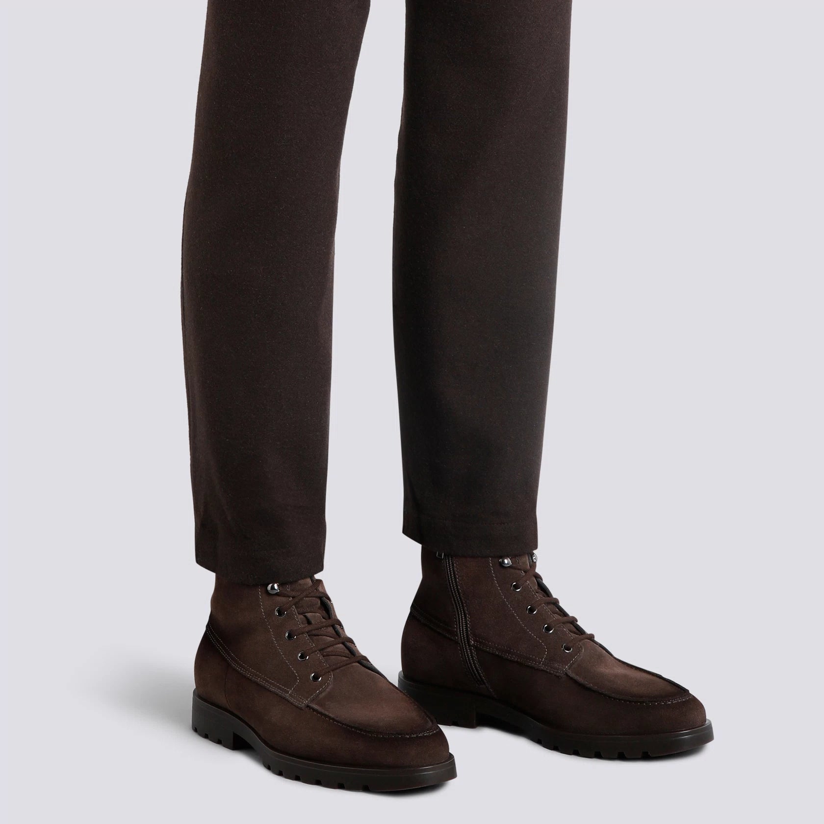 Men's dark brown suede ankle boot