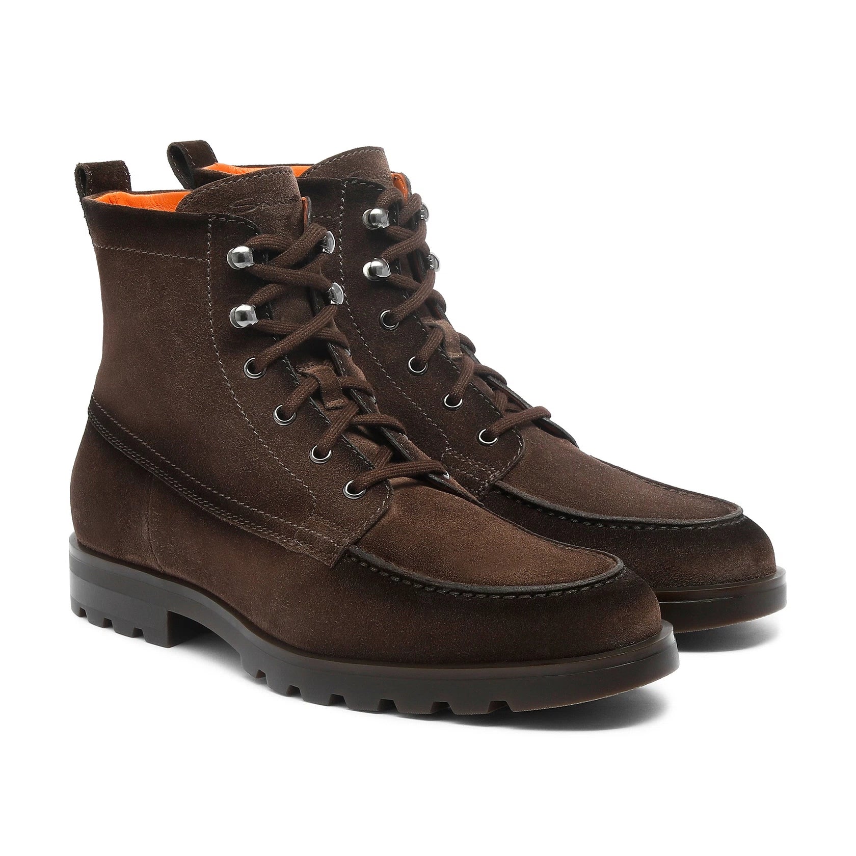 Men's dark brown suede ankle boot