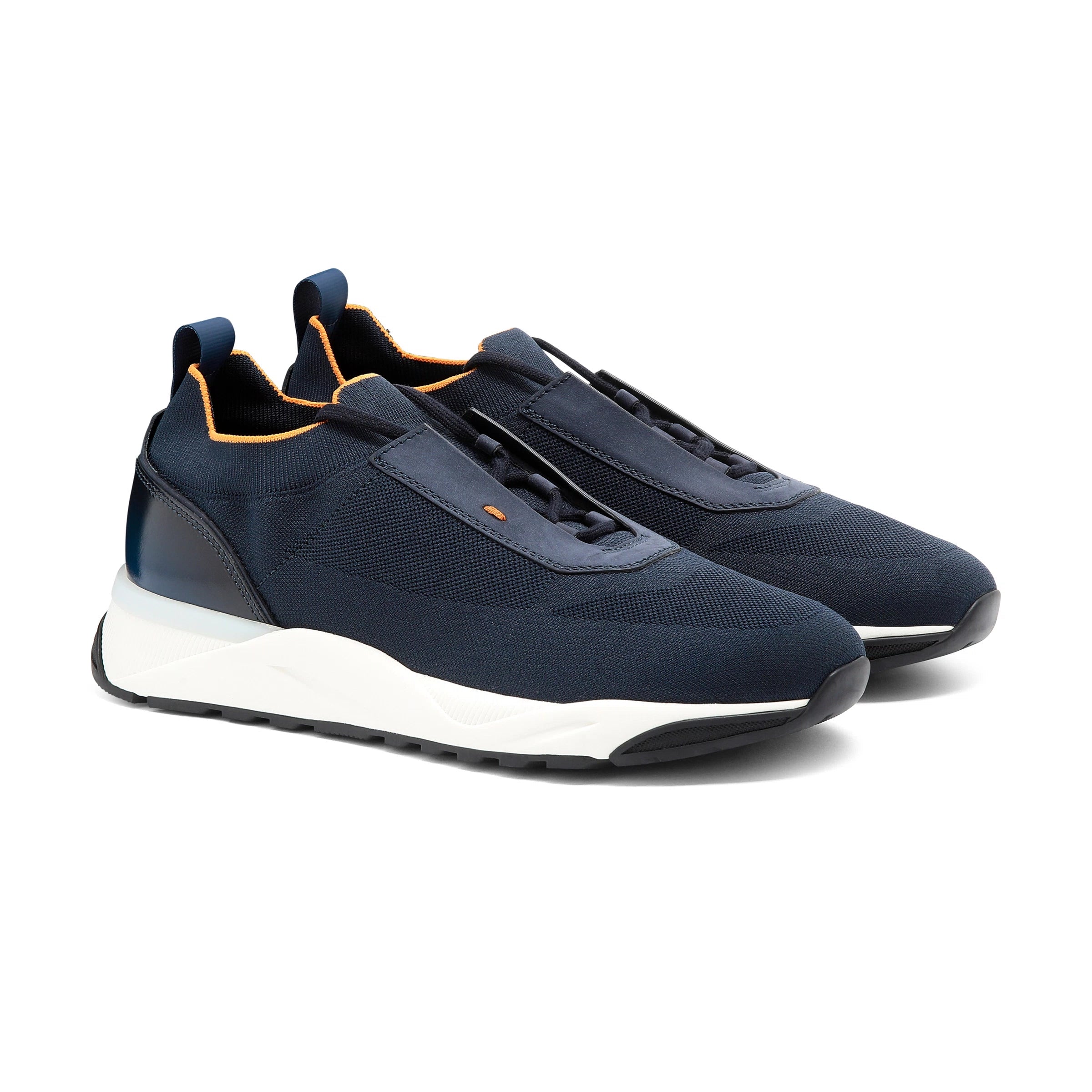 Men's blue stretch knit sneaker