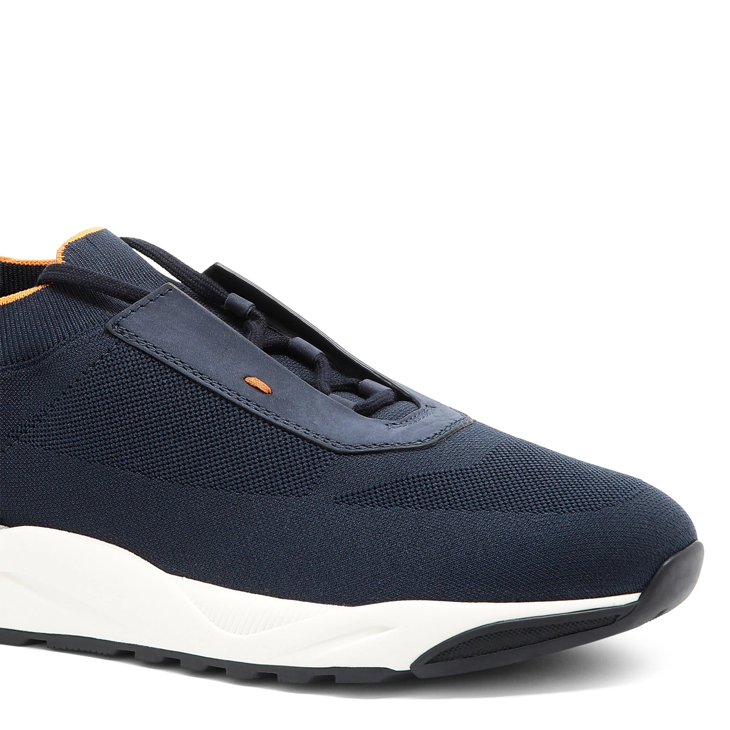 Men's blue stretch knit sneaker