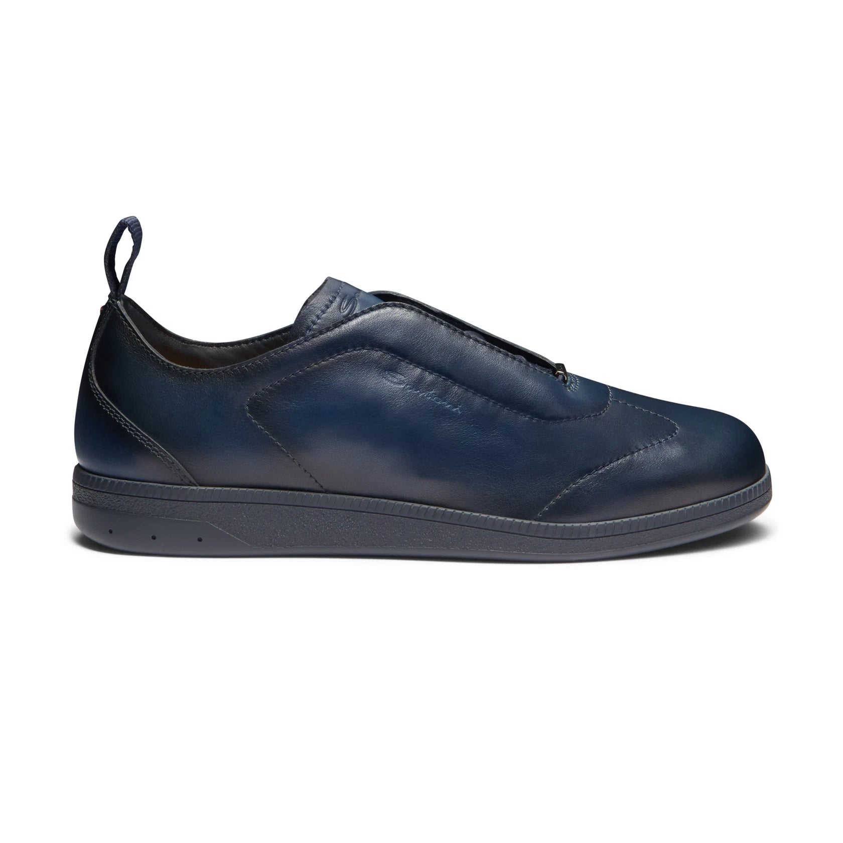 Men's blue leather sneaker