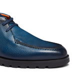 Men's blue suede and leather slip-on sneaker