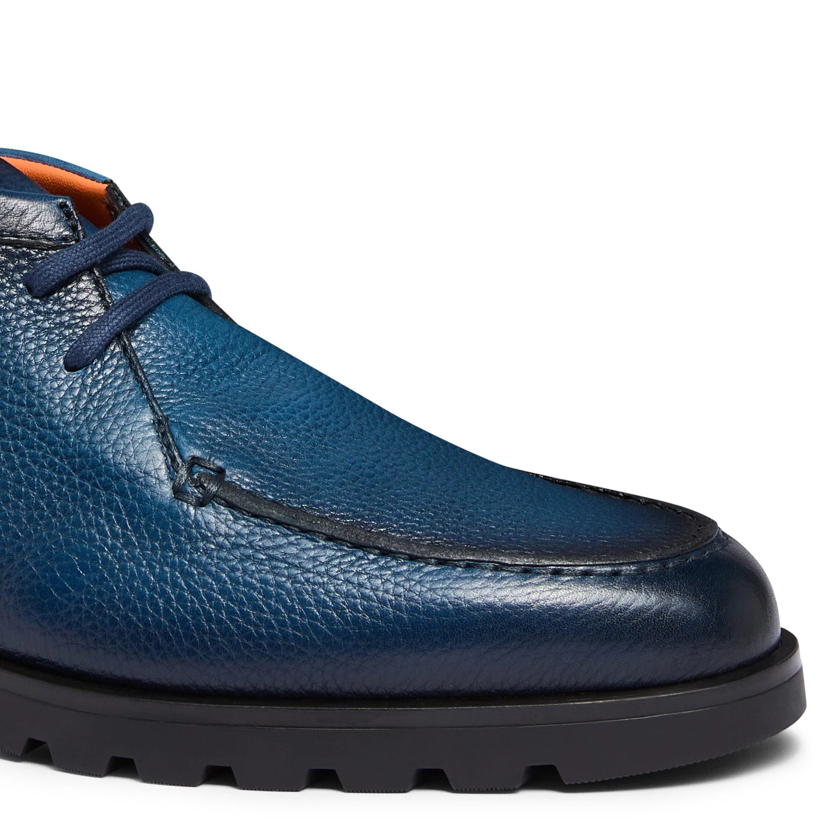 Men's blue suede and leather slip-on sneaker