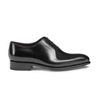 Men's polished black leather Oxford shoe