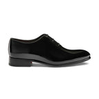 Men's black patent leather Oxford shoe