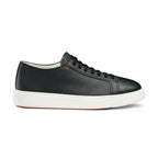 Men's blue tumbled leather sneaker