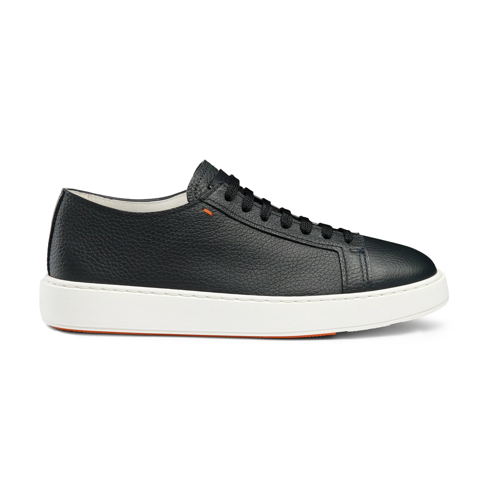 Men's blue tumbled leather sneaker