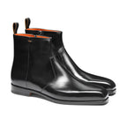 Men's black leather ankle boot
