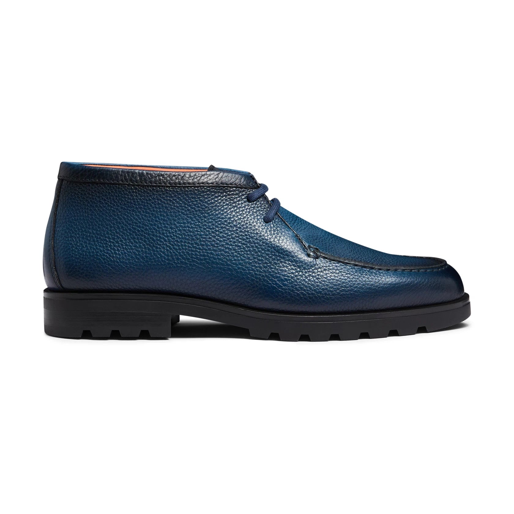 Men's blue suede and leather slip-on sneaker