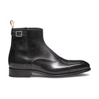 Men's grey leather ankle boot