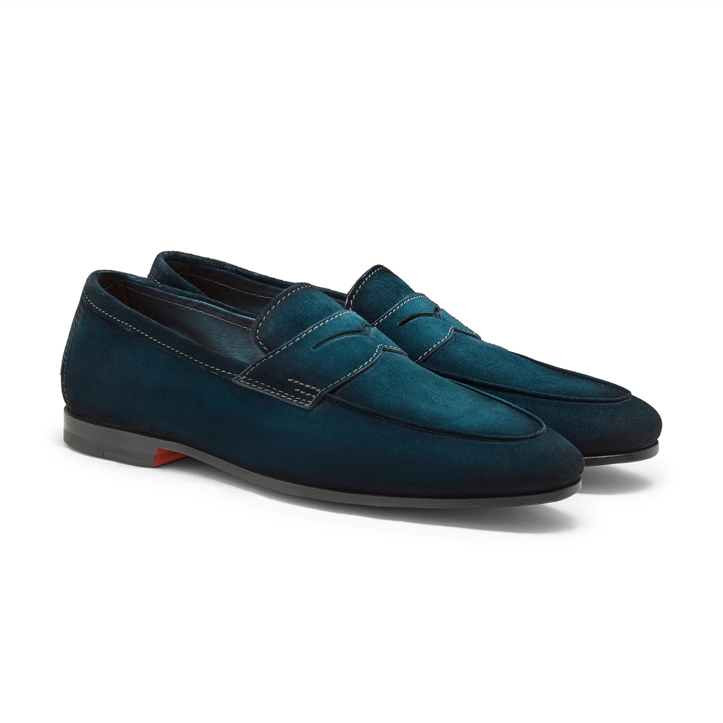 Men's green suede Carlo penny loafer