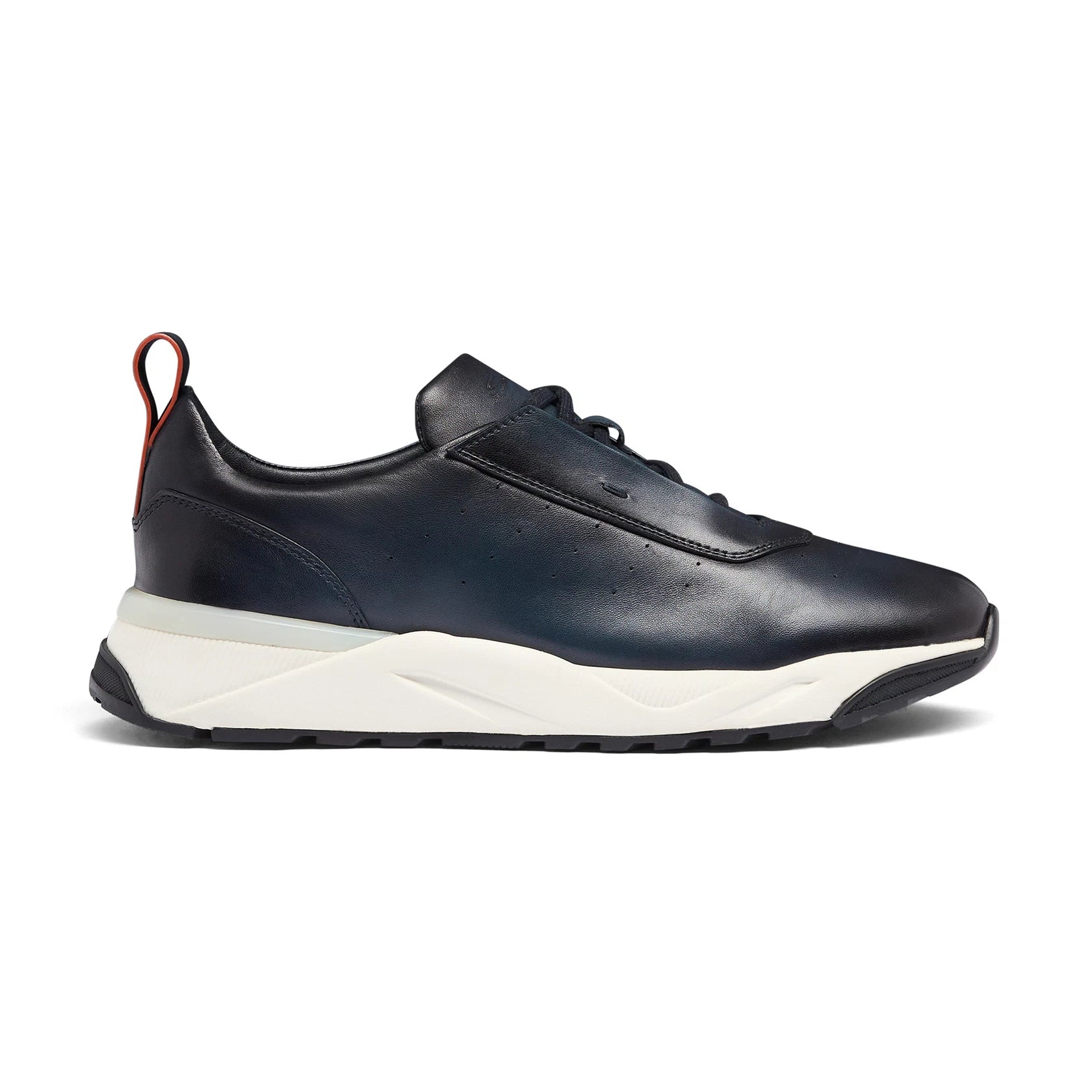 Men's blue leather sneaker