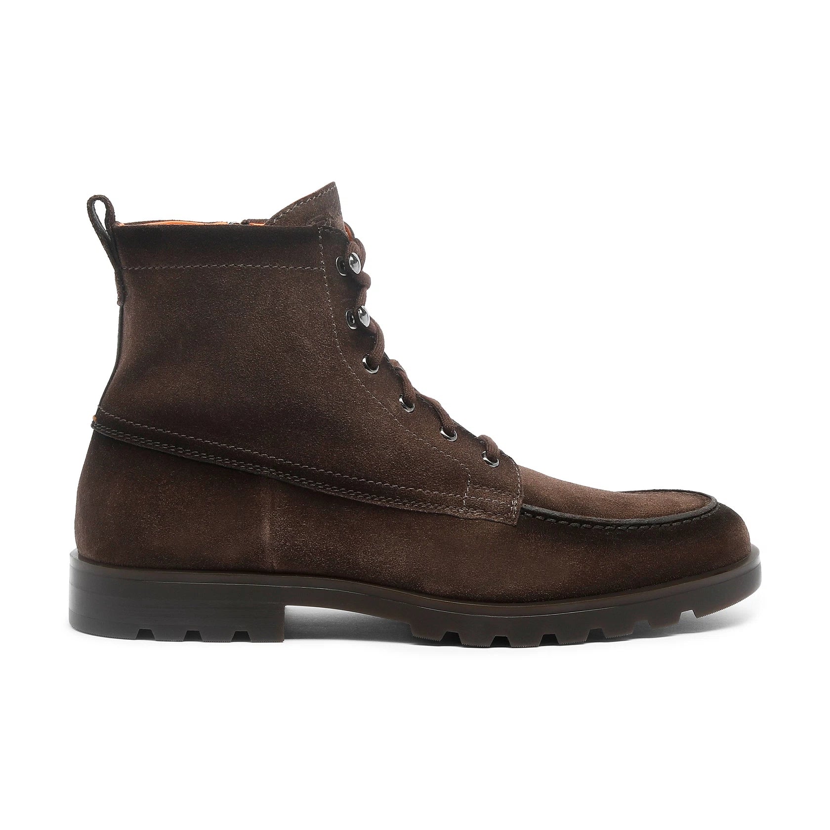 Men's dark brown suede ankle boot