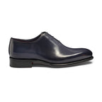 Men's blue leather Oxford shoe
