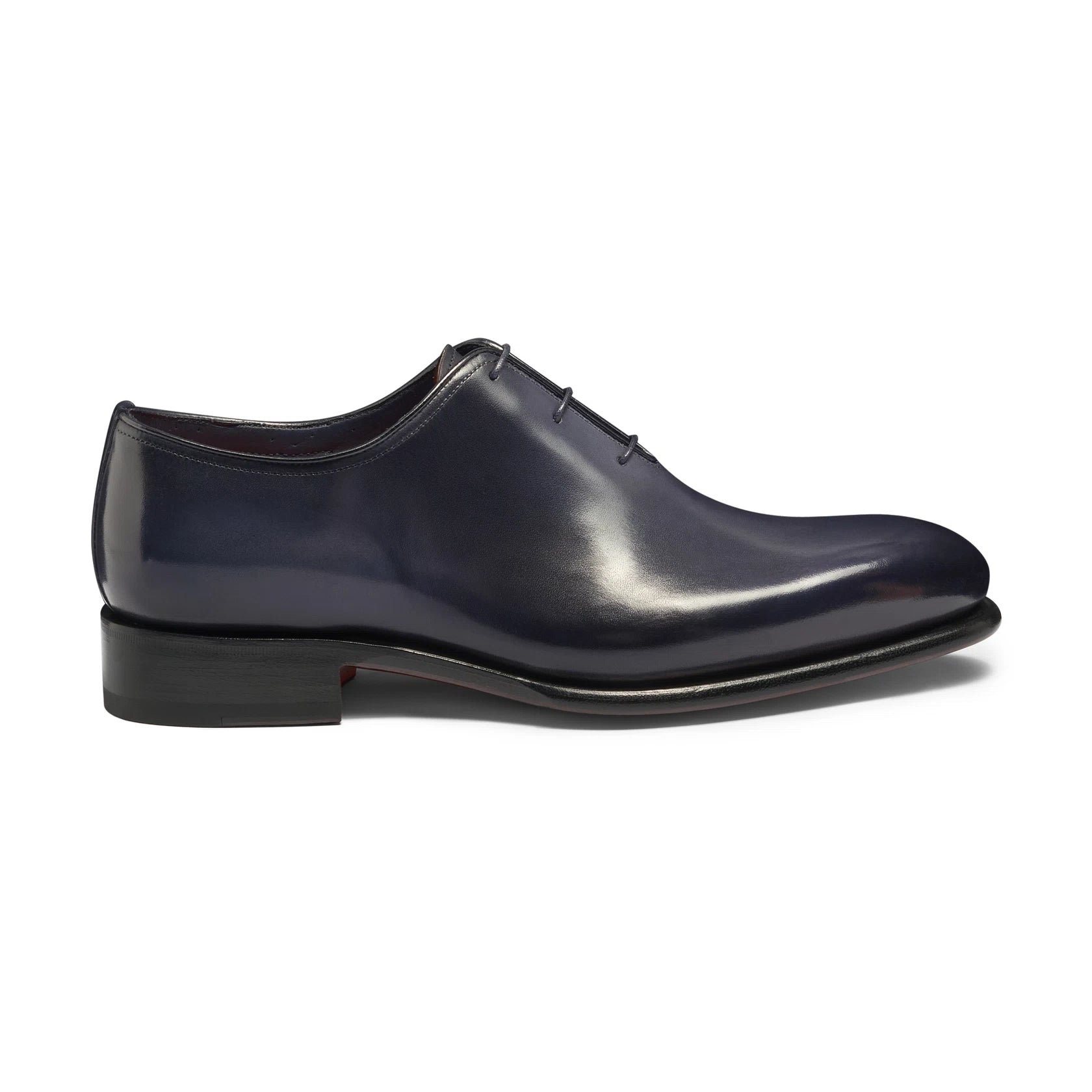Men's blue leather Oxford shoe