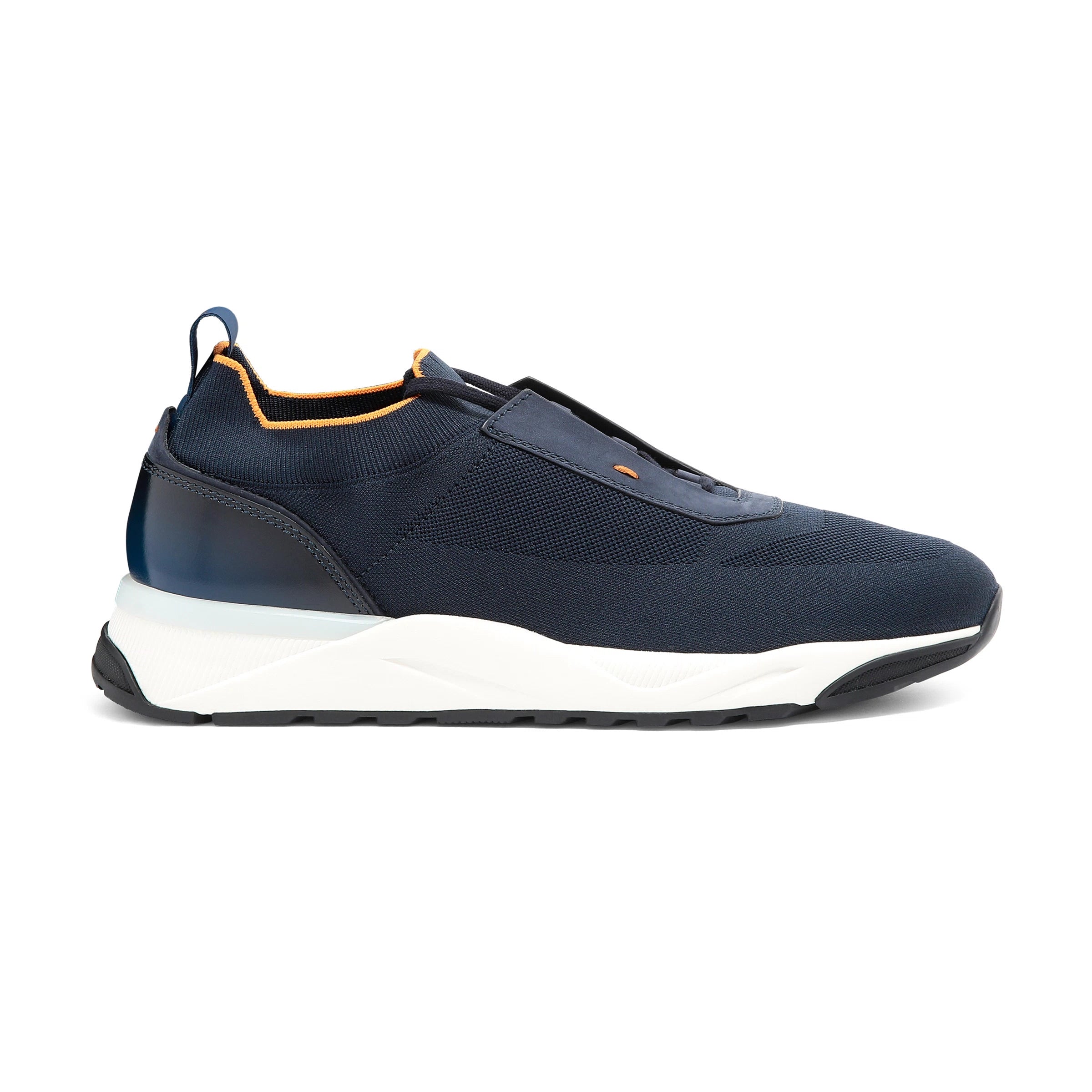 Men's blue stretch knit sneaker